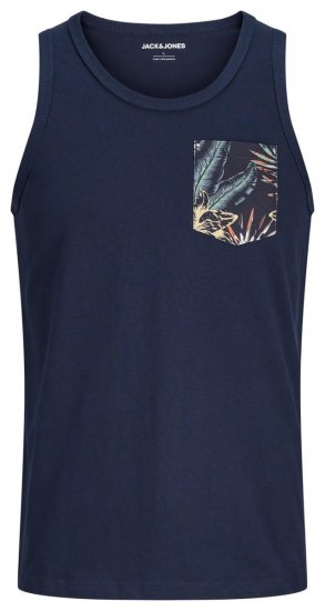 Jack & Jones Honolulu Pocket Tanktop Navy - T-shirts - T-shirts Homem Tamanhos Grandes