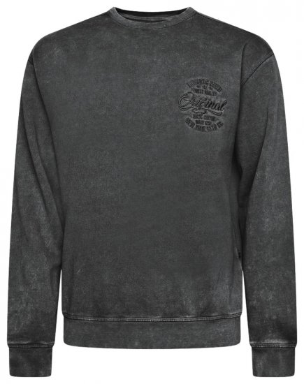 Kam Jeans 7081 Sweatshirt com bordado Preto - Sweatshirts & hoodies - Sweatshirt & Camisolas com Capuz tamanhos grandes