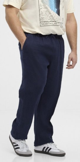 North Latitude 51142 Calças de linho com cintura elástica Azul-marinho - Jeans & calças - Jeans & Calças Tamanhos Grandes Homem