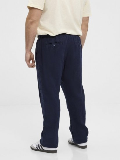North Latitude 51142 Calças de linho com cintura elástica Azul-marinho - Jeans & calças - Jeans & Calças Tamanhos Grandes Homem