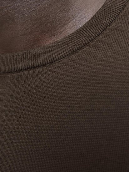 Jack & Jones BASIC Knitted Sweater Brown - Sweatshirts & hoodies - Sweatshirt & Camisolas com Capuz tamanhos grandes