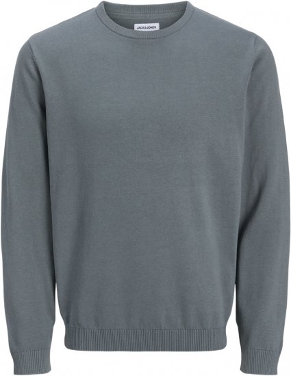 Jack & Jones BASIC Knitted Sweater Grey - Sweatshirts & hoodies - Sweatshirt & Camisolas com Capuz tamanhos grandes