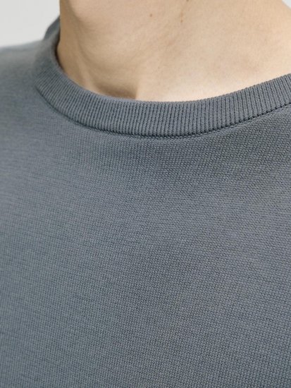 Jack & Jones BASIC Knitted Sweater Grey - Sweatshirts & hoodies - Sweatshirt & Camisolas com Capuz tamanhos grandes