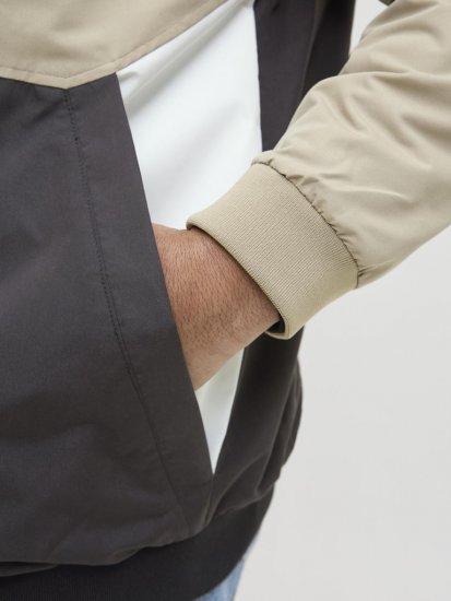 Jack & Jones Rush Bomber Hoodie Grey - Casacos - Casacos Homem Tamanhos Grandes