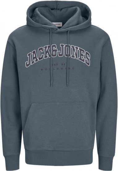 Jack & Jones CALEB Hoodie Blue - Sweatshirts & hoodies - Sweatshirt & Camisolas com Capuz tamanhos grandes