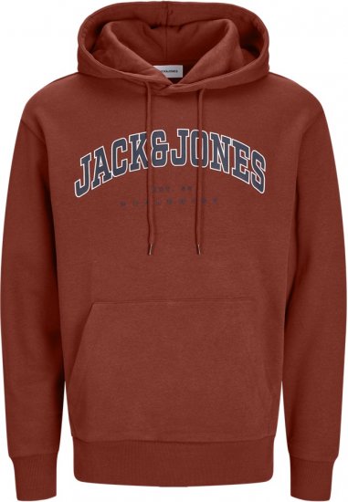 Jack & Jones CALEB Hoodie Red - Sweatshirts & hoodies - Sweatshirt & Camisolas com Capuz tamanhos grandes