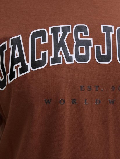 Jack & Jones Caleb Varsity T-Shirt Red - T-shirts - T-shirts Homem Tamanhos Grandes