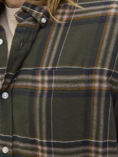 Jack & Jones Classic Flannel Long Sleeve Shirt Green - Camisas - Camisas Homem Tamanhos Grandes