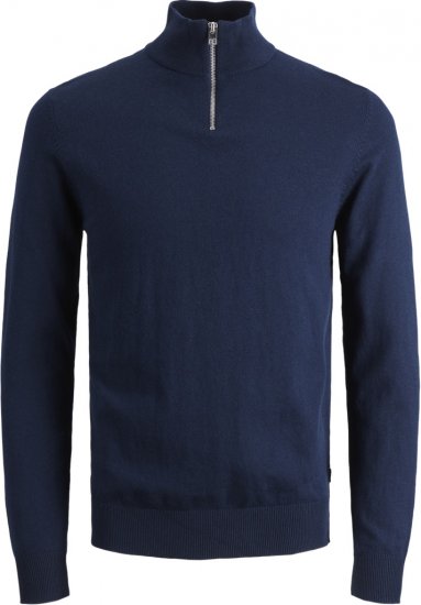 Jack & Jones Emil Knitted Pullover Blue - Sweatshirts & hoodies - Sweatshirt & Camisolas com Capuz tamanhos grandes