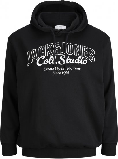 Jack & Jones Makoto Hoodie Black - Sweatshirts & hoodies - Sweatshirt & Camisolas com Capuz tamanhos grandes