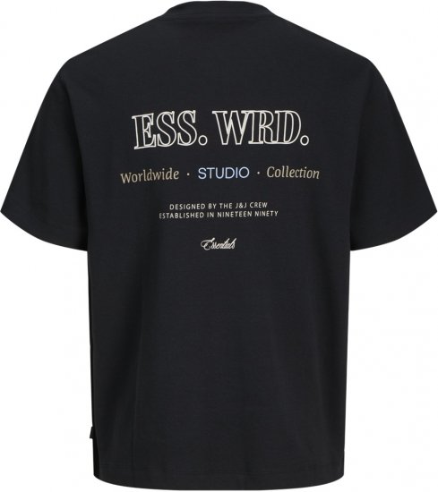 Jack & Jones Urban Edge Studio T-shirt Black - T-shirts - T-shirts Homem Tamanhos Grandes