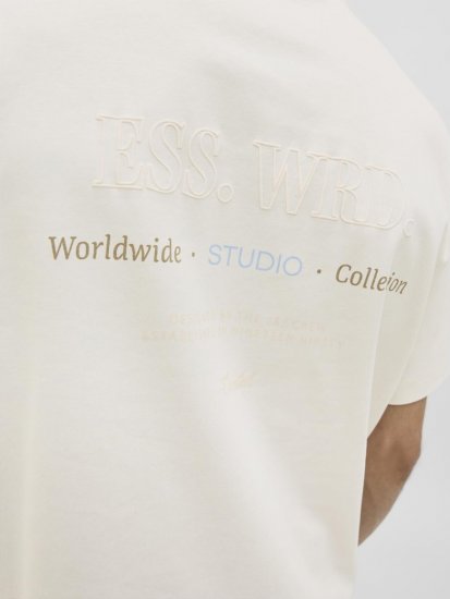 Jack & Jones Urban Edge Studio T-shirt White - T-shirts - T-shirts Homem Tamanhos Grandes