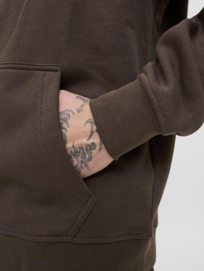 Jack & Jones Soho Hoodie Brown - Sweatshirts & hoodies - Sweatshirt & Camisolas com Capuz tamanhos grandes