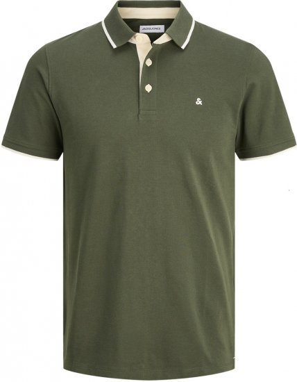 Jack & Jones Paulos Polo Short Sleeve Green - Pólos - Pólos Tamanhos Grandes Homem