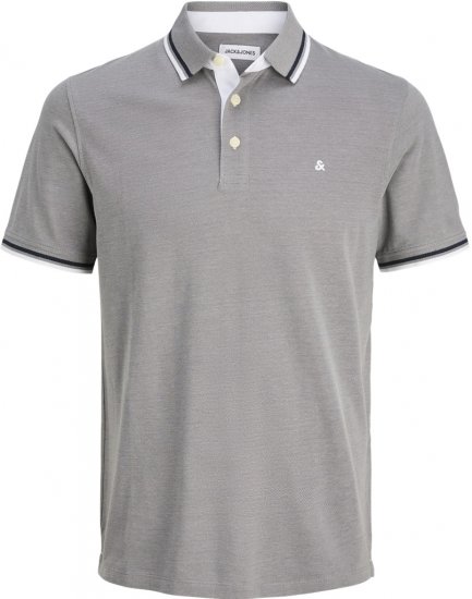 Jack & Jones Paulos Polo Short Sleeve Grey - Pólos - Pólos Tamanhos Grandes Homem