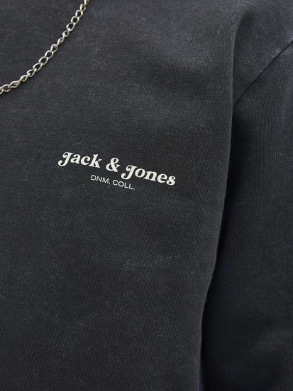 Jack & Jones Dover Sweatshirt Black - Sweatshirts & hoodies - Sweatshirt & Camisolas com Capuz tamanhos grandes