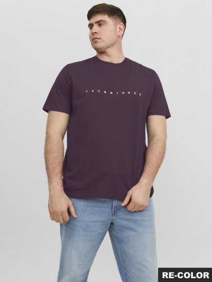 Jack & Jones STAR T-Shirt Purple - T-shirts - T-shirts Homem Tamanhos Grandes