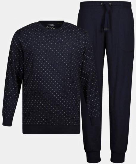 JP1880 Pyjamas Two-piece Long Sleeve and Long Trousers Navy - Roupa Interior & natação - Roupa interior Homem Tamanhos Grandes