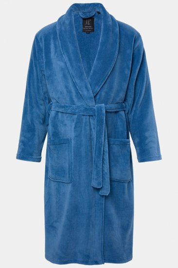 JP1880 Bathrobe with Spacious Pockets Denim Blue - Roupa Interior & natação - Roupa interior Homem Tamanhos Grandes