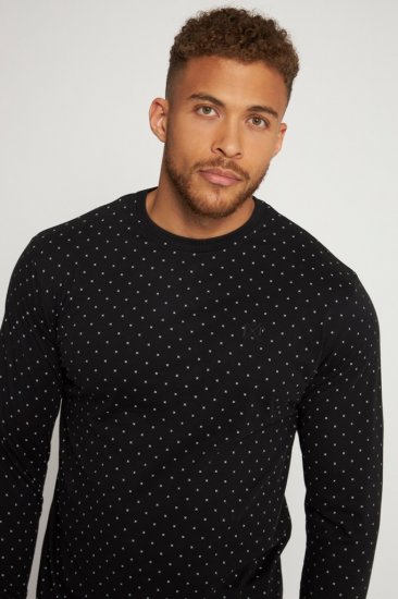 JP1880 Two-piece Pyjamas Long Sleeve and Long Trousers Black - Roupa Interior & natação - Roupa interior Homem Tamanhos Grandes