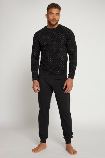 JP1880 Two-piece Pyjamas Long Sleeve and Long Trousers Black - Roupa Interior & natação - Roupa interior Homem Tamanhos Grandes