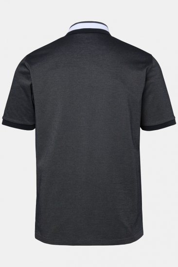 JAY-PI Quickdry Two-Tone Golf Poloshirt Black - Pólos - Pólos Tamanhos Grandes Homem