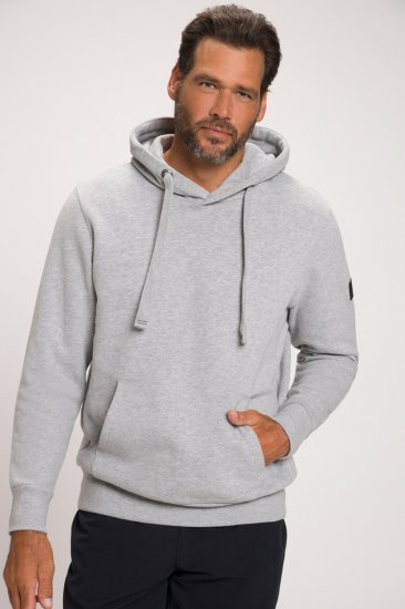 JAY-PI Hoodie with Soft Brushed Interior Grey - Sweatshirts & hoodies - Sweatshirt & Camisolas com Capuz tamanhos grandes