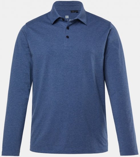 JAY-PI Quickdry Polo Long Sleeve Blue - Pólos - Pólos Tamanhos Grandes Homem