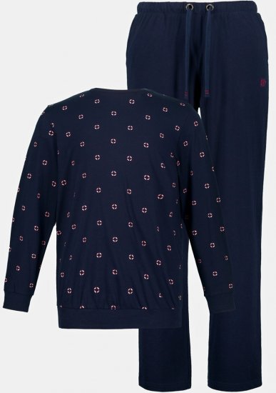 JP1880 Two-piece Pyjamas Long Sleeve and Long Trousers Navy - Roupa Interior & natação - Roupa interior Homem Tamanhos Grandes