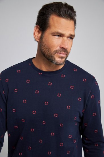 JP1880 Two-piece Pyjamas Long Sleeve and Long Trousers Navy - Roupa Interior & natação - Roupa interior Homem Tamanhos Grandes