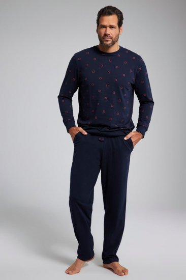 JP1880 Two-piece Pyjamas Long Sleeve and Long Trousers Navy - Roupa Interior & natação - Roupa interior Homem Tamanhos Grandes