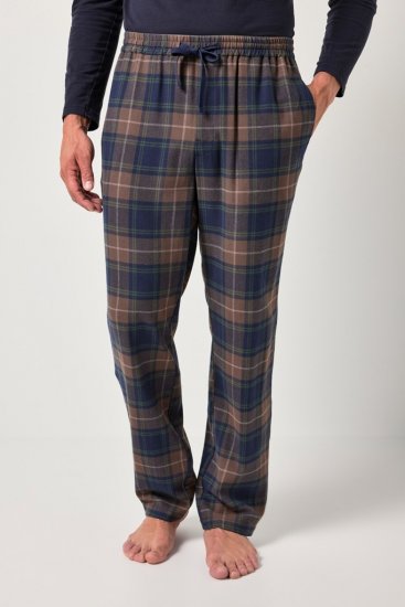 JP1880 Pyjama Trousers Flannel Check Brown - Roupa Interior & natação - Roupa interior Homem Tamanhos Grandes