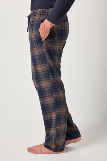 JP1880 Pyjama Trousers Flannel Check Brown - Roupa Interior & natação - Roupa interior Homem Tamanhos Grandes