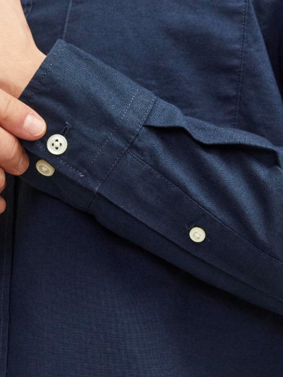 Jack & Jones Brook Oxford Shirt Long Sleeve Navy - Camisas - Camisas Homem Tamanhos Grandes