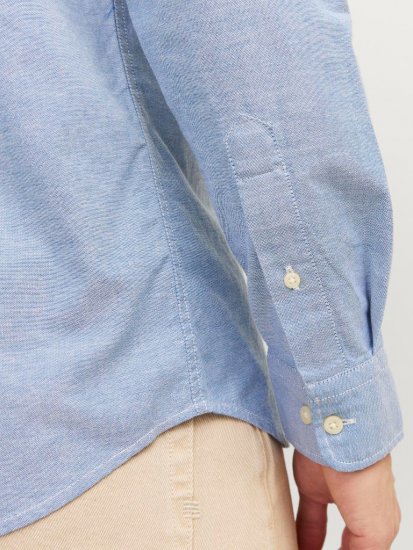 Jack & Jones Brook Oxford Shirt Long Sleeve Blue - Camisas - Camisas Homem Tamanhos Grandes