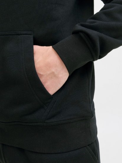 Jack & Jones Soho Hoodie Black - Sweatshirts & hoodies - Sweatshirt & Camisolas com Capuz tamanhos grandes