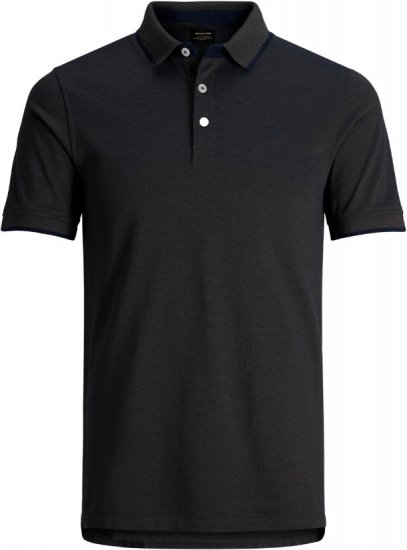 Jack & Jones Paulos Polo Short Sleeve Black - Pólos - Pólos Tamanhos Grandes Homem