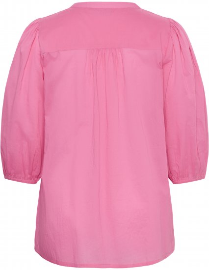 Kaffe Curve Karlia 3/4 Sleeve Blouse Pink - Blusas e Túnicas - 