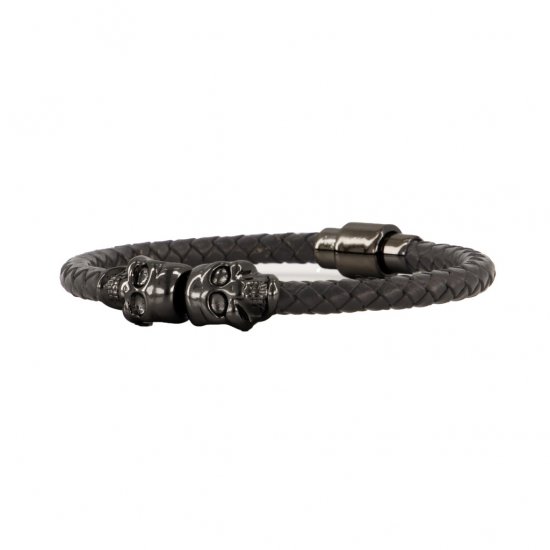 JP1880 Bracelet Skulls Black - Acessórios - 