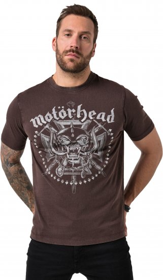 JP1880 Motörhead Soft Jersey Vintage T-Shirt Brown - T-shirts de bandas - 