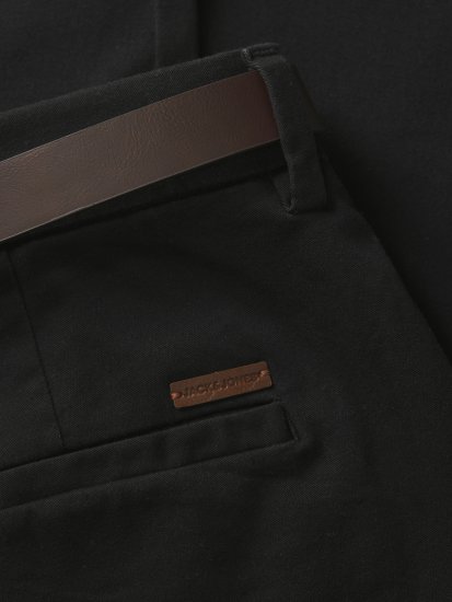 Jack & Jones Marco Adam Belted Slim Fit Chino Pants Black - Jeans & calças - Jeans & Calças Tamanhos Grandes Homem