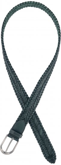 Ulla Popken Woven Leather Belt Green - Cintos de mulher - 