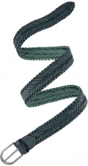 Ulla Popken Woven Leather Belt Green - Cintos de mulher - 