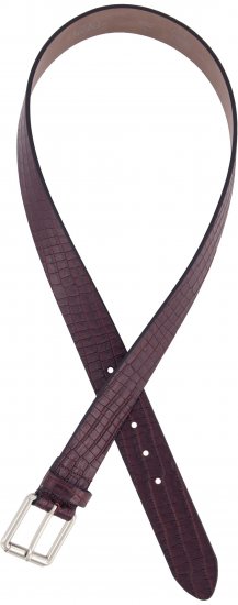 Ulla Popken Snake Embossed Belt Burgundy - Cintos de mulher - 