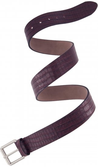 Ulla Popken Snake Embossed Belt Burgundy - Cintos de mulher - 