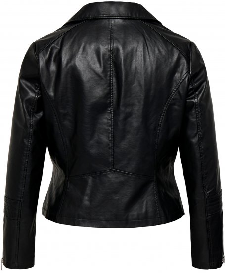 Only Carmakoma Emmy Biker Jacket Black - Casacos de couro - 