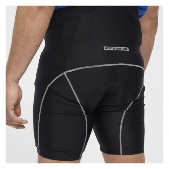 North Latitude Sport Bike Shorts With Suspenders Black - Roupa de ciclismo - 