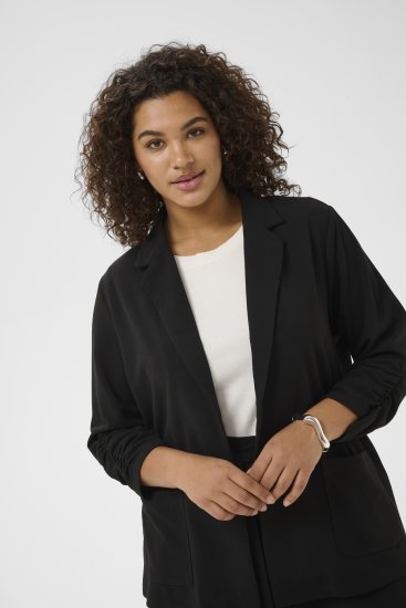 Kaffe Curve Pheolo 3/4 Sleeve Blazer Black Deep - Blazers e Coletes - 