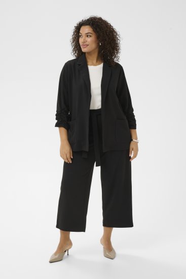 Kaffe Curve Pheolo 3/4 Sleeve Blazer Black Deep - Blazers e Coletes - 