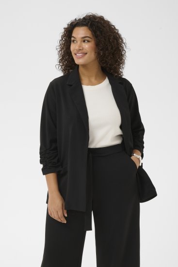 Kaffe Curve Pheolo 3/4 Sleeve Blazer Black Deep - Blazers e Coletes - 